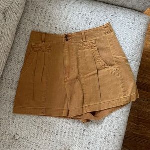 High waist khaki short